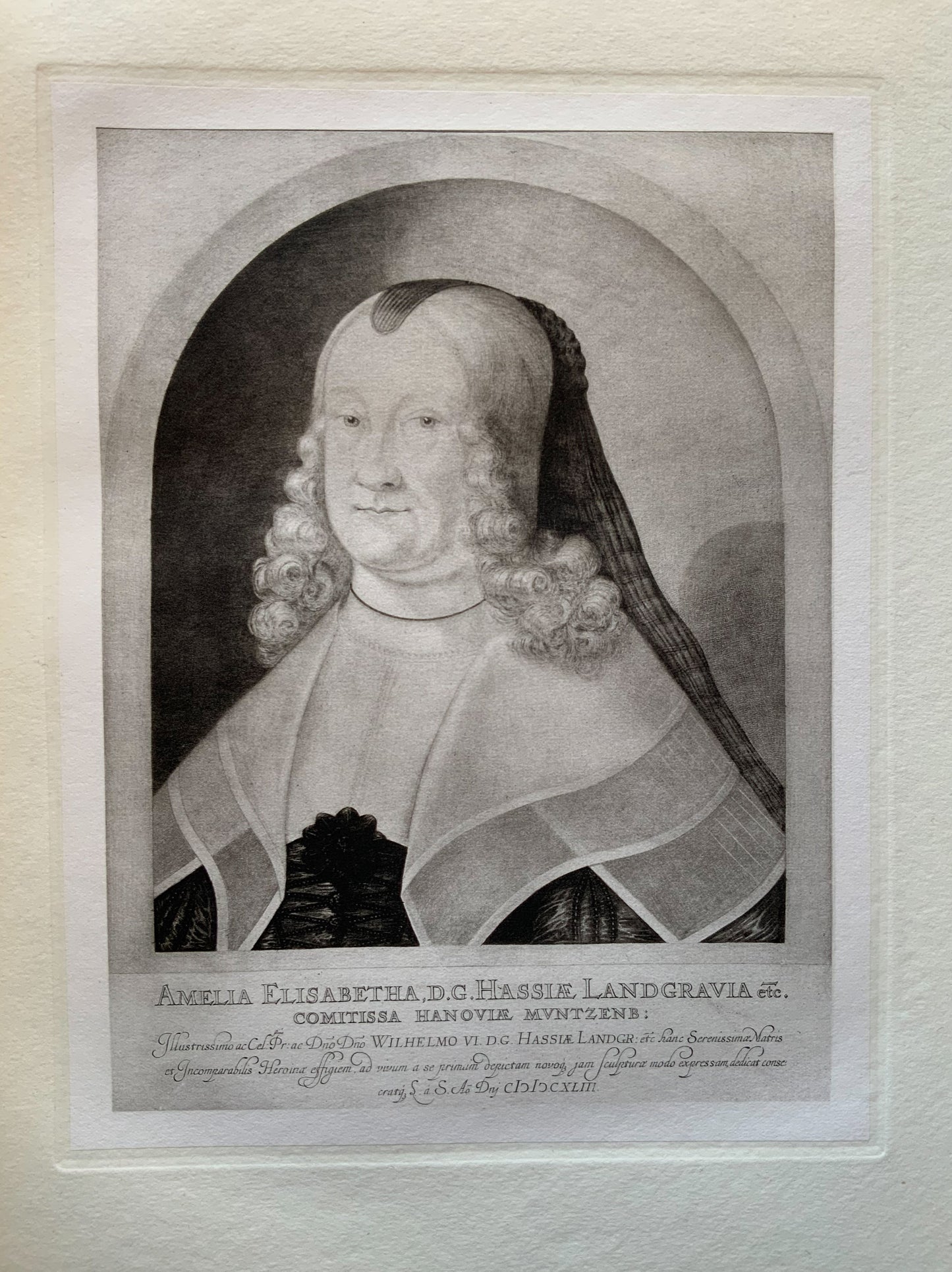 Antique Mezzotint “AMELIA ELIZABETH, LANDGRAVINE OF HESSE