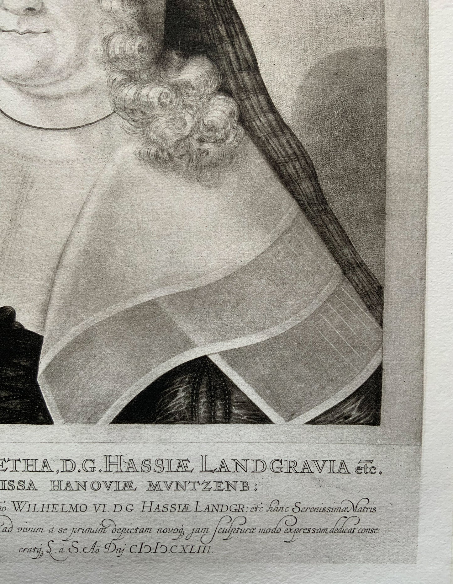 Antique Mezzotint “AMELIA ELIZABETH, LANDGRAVINE OF HESSE