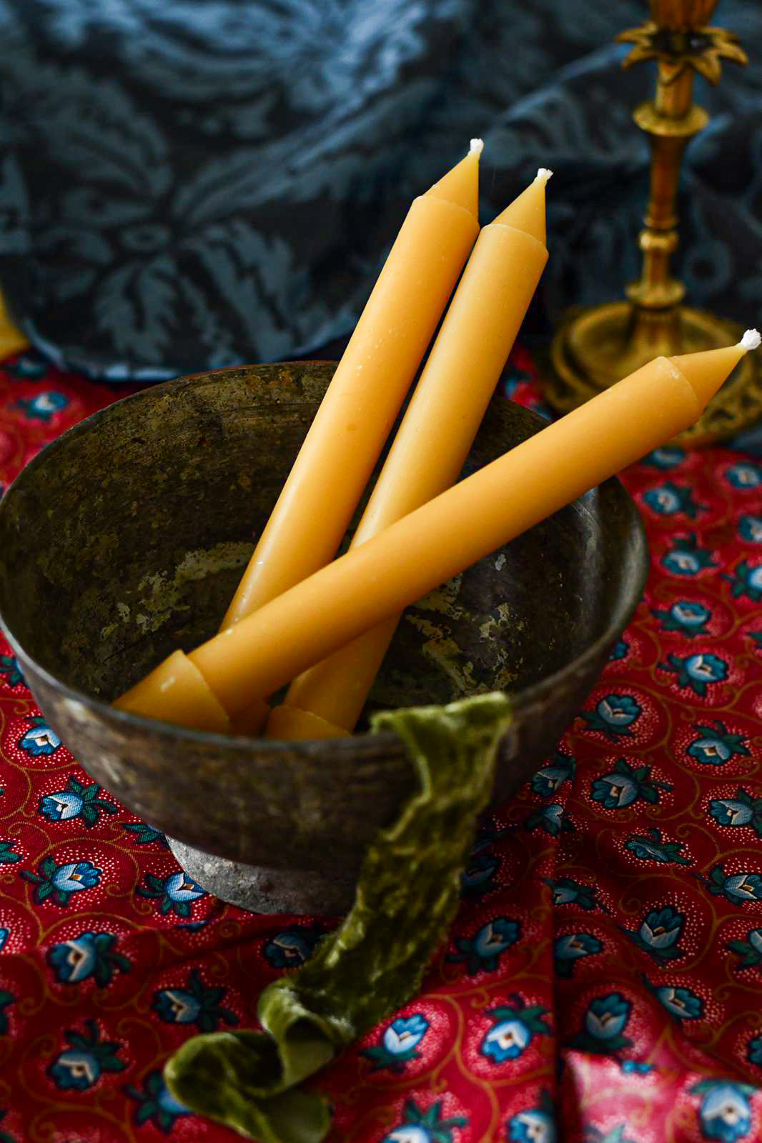 Traditional 100% Beeswax Candles Set of 12