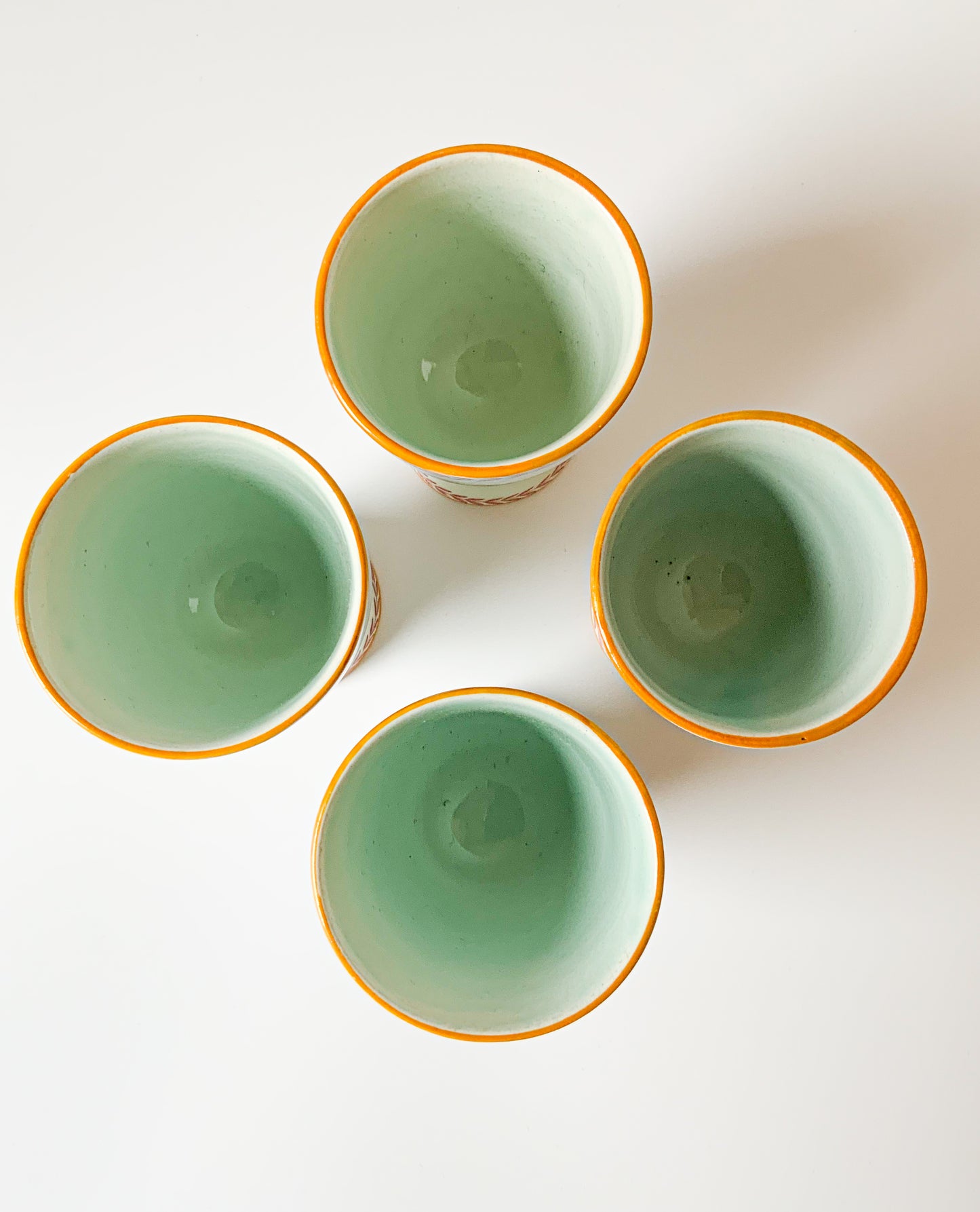 Antique English Ironstone Double Eggcup Set/4