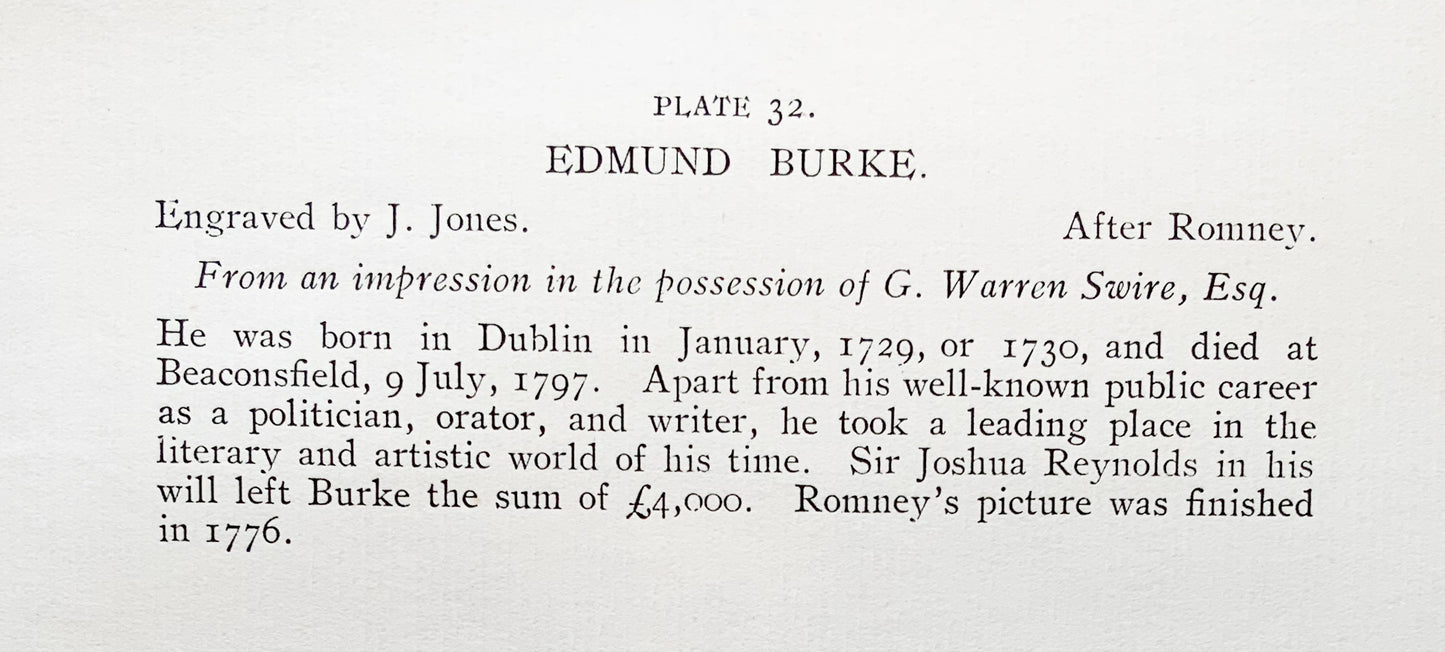 Antique Mezzotint “EDMUND BURKE”