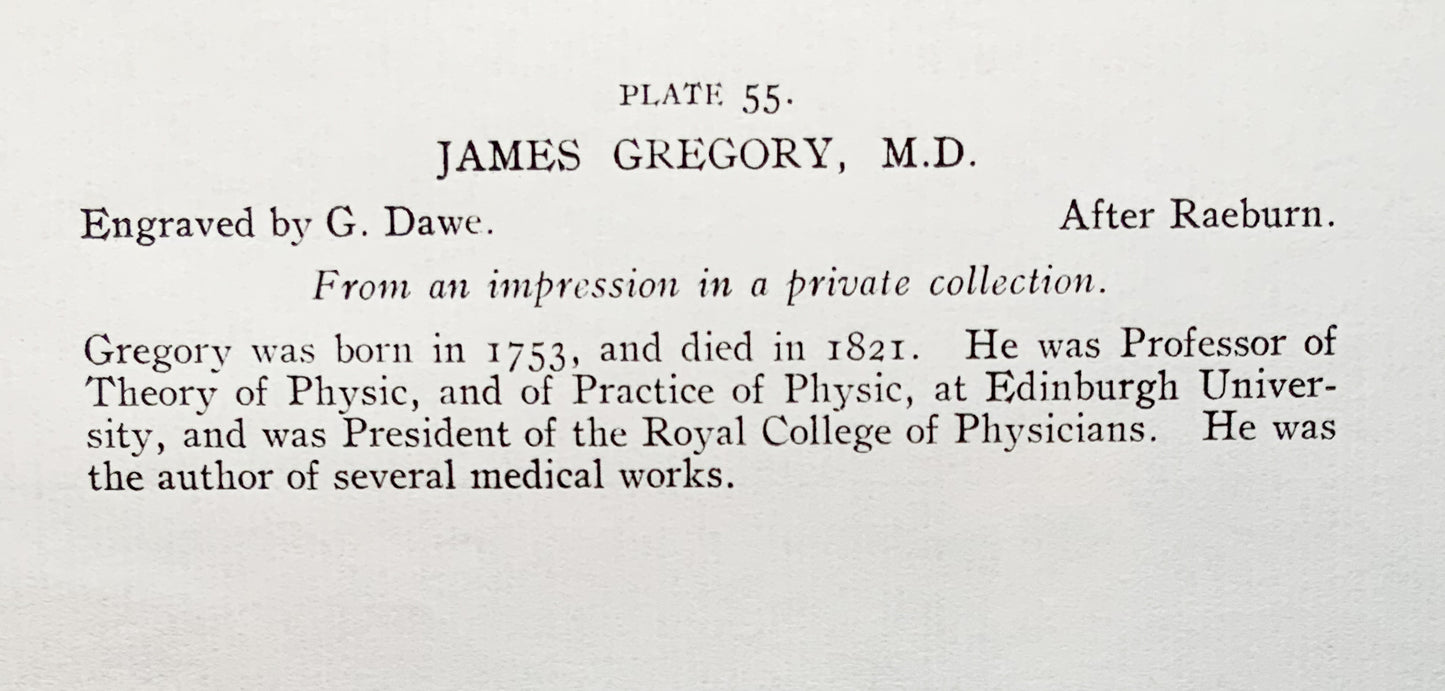 Antique Mezzotint “JAMES GREGORY, M.D”