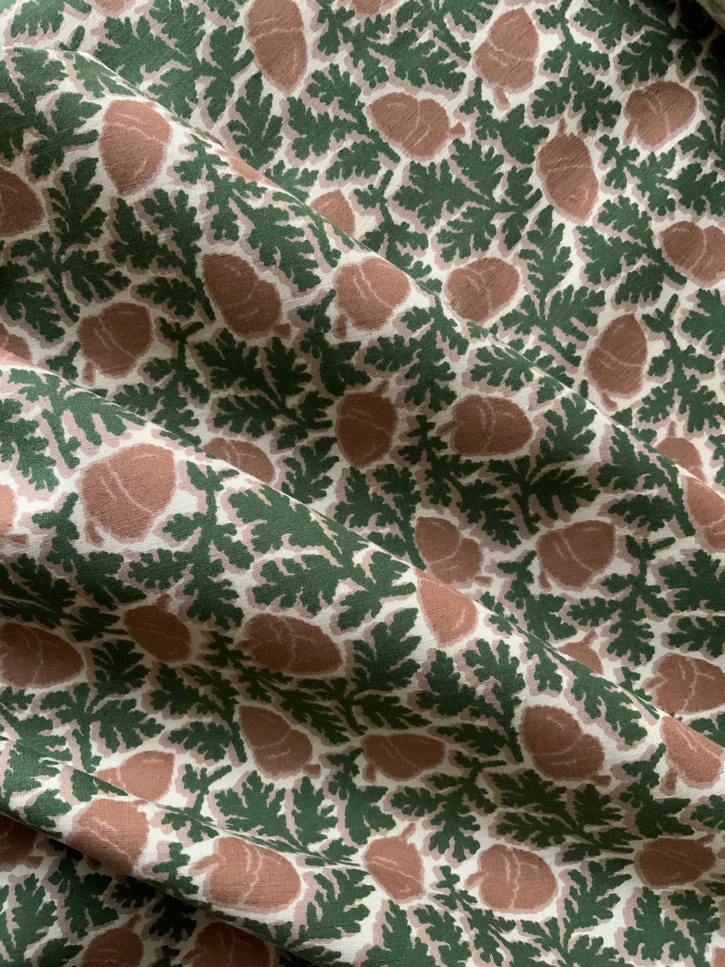 Tasha Tudor’s Original Dress Handprint in Hunter Green/Brown