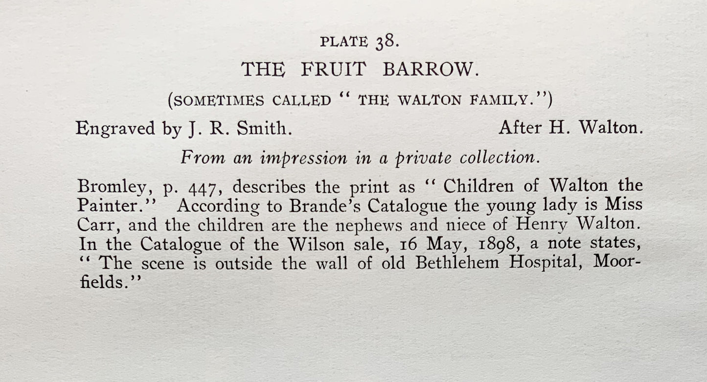 Antique Mezzotint “THE FRUIT BARROW”