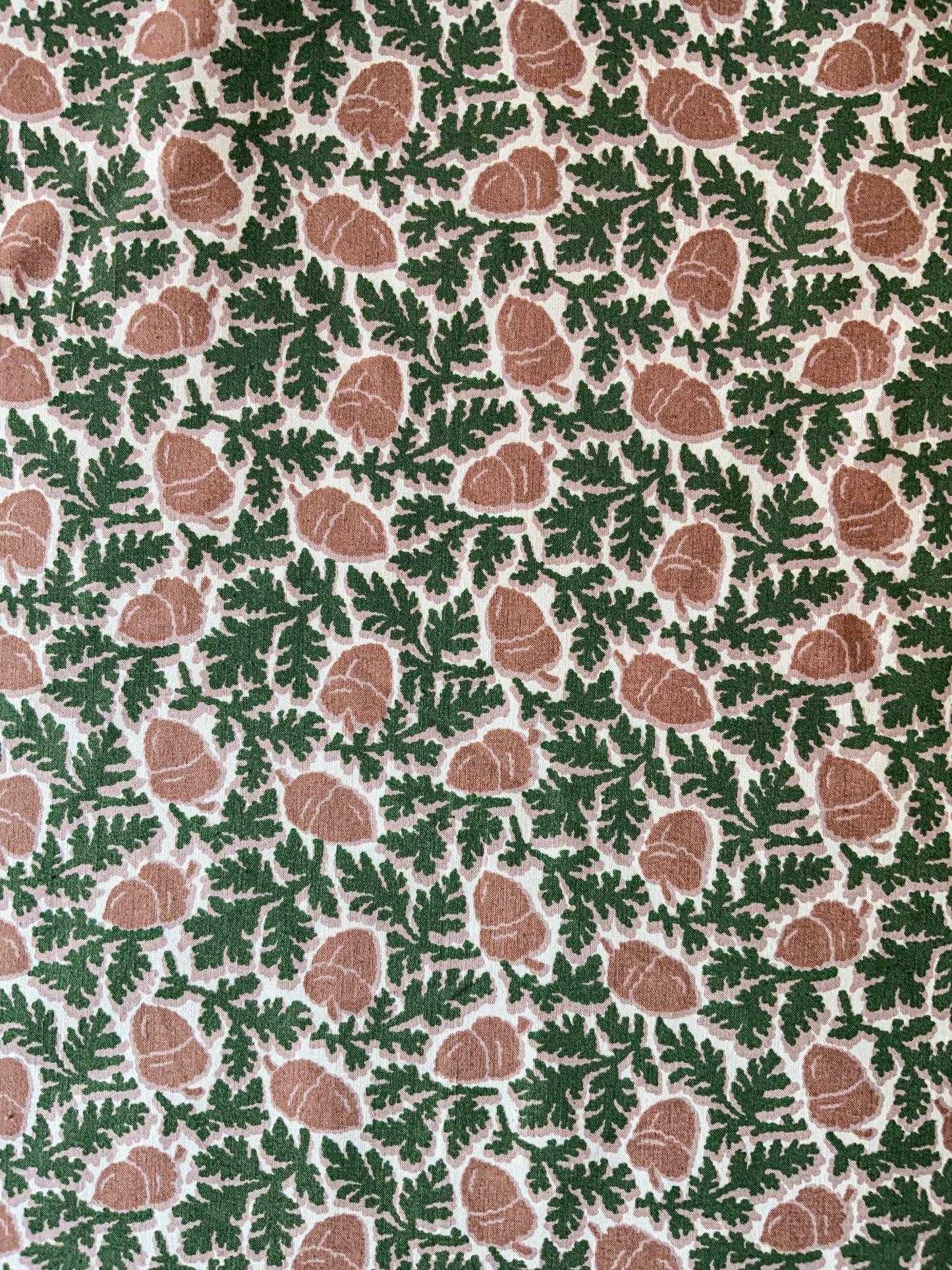 Tasha Tudor’s Original Dress Handprint in Hunter Green/Brown