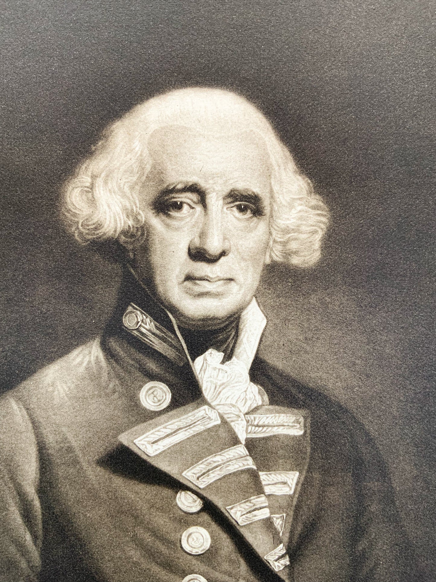 Antique Mezzotint “RICHARD, EARL HOWE”