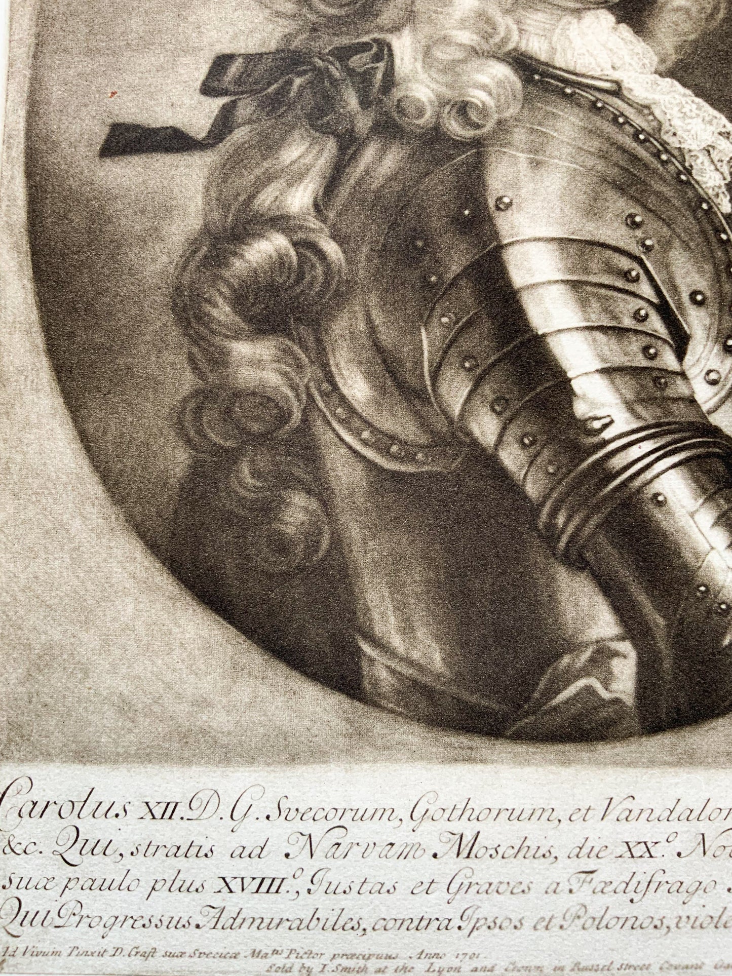 Antique Mezzotint “CHARLES XII OF SWEDEN”