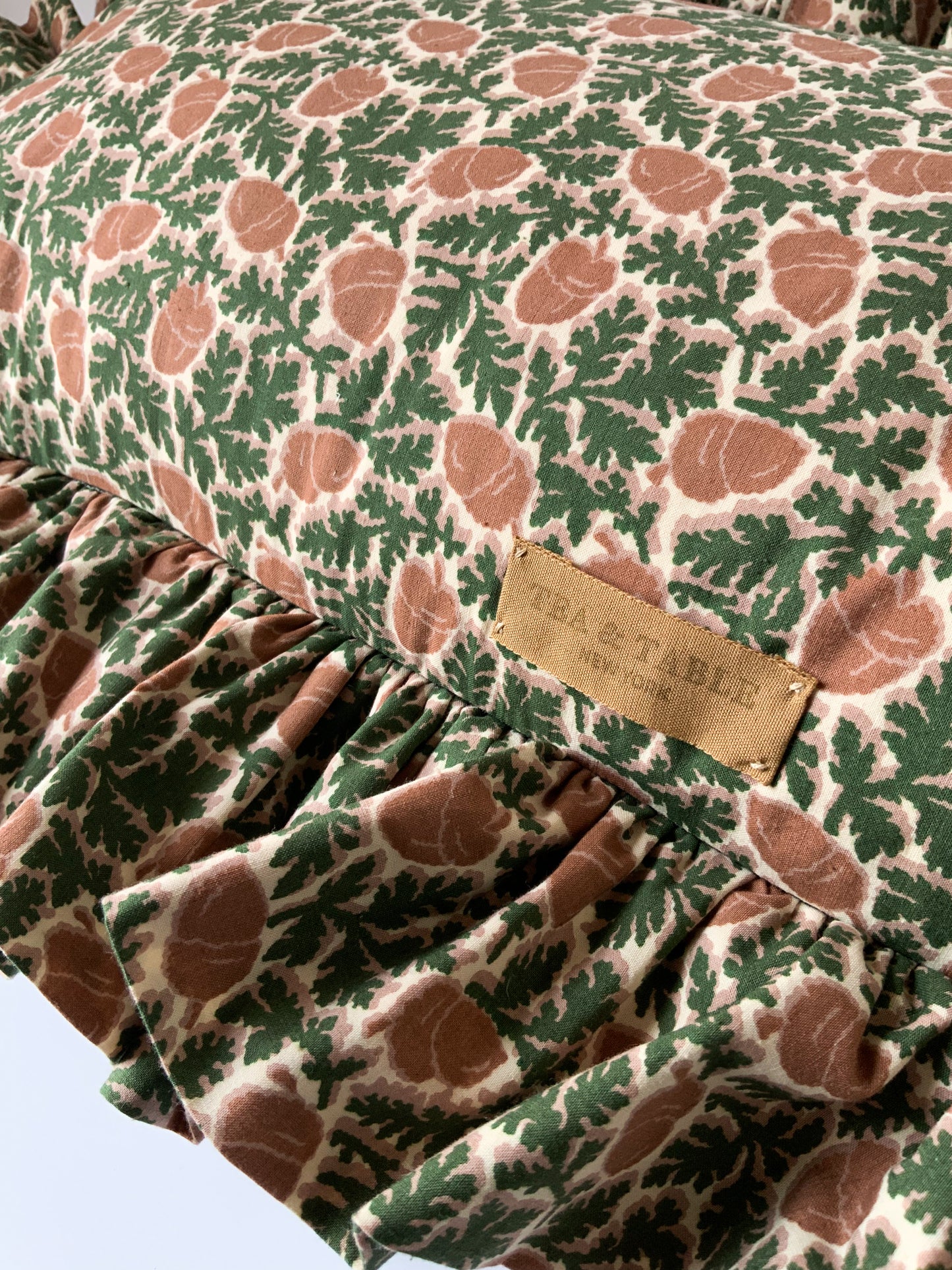Tasha Tudor’s Original Dress Handprint in Hunter Green/Brown