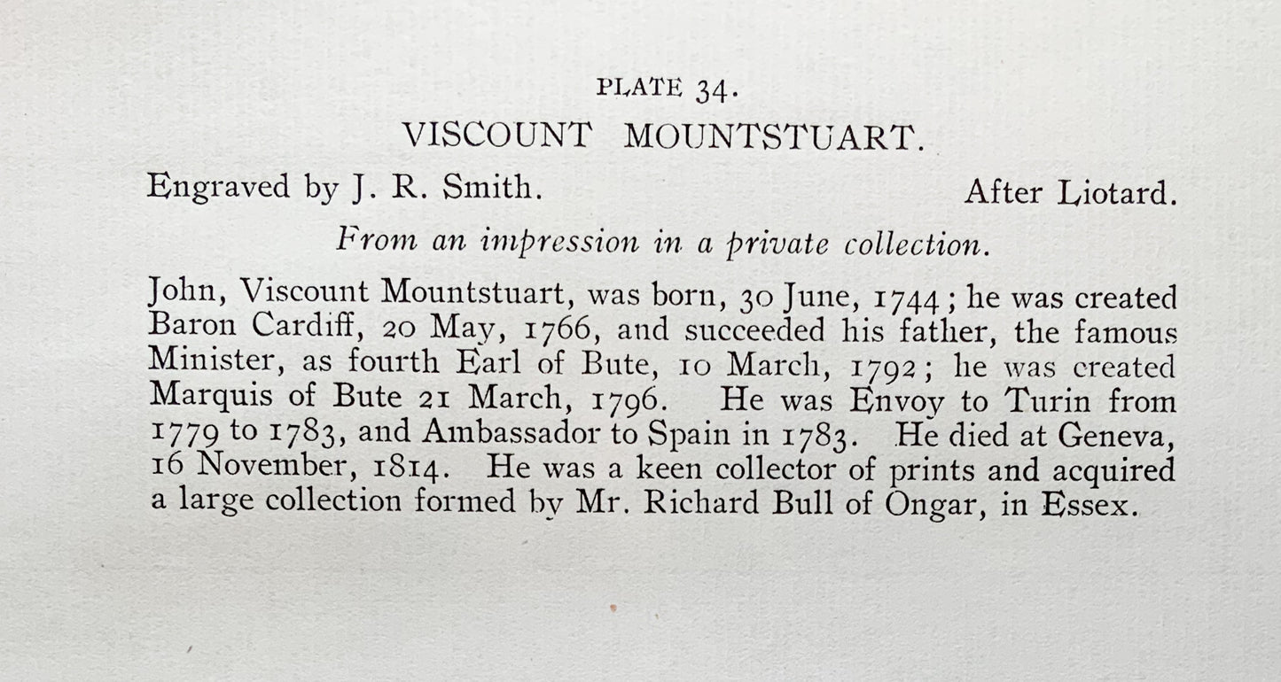 Antique Mezzotint “VISCOUNT MOUNTSTUART”