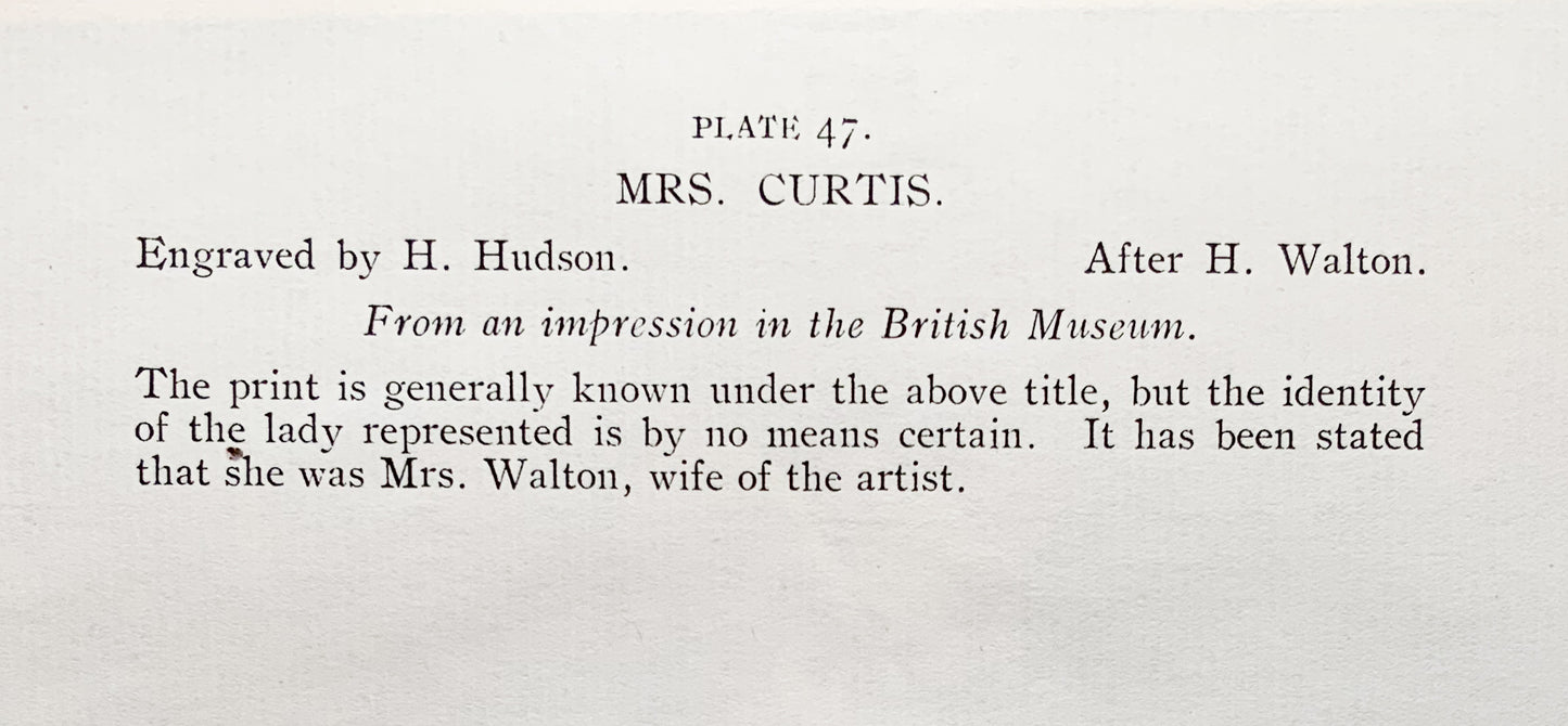 Antique Mezzotint “MRS. CURTIS”