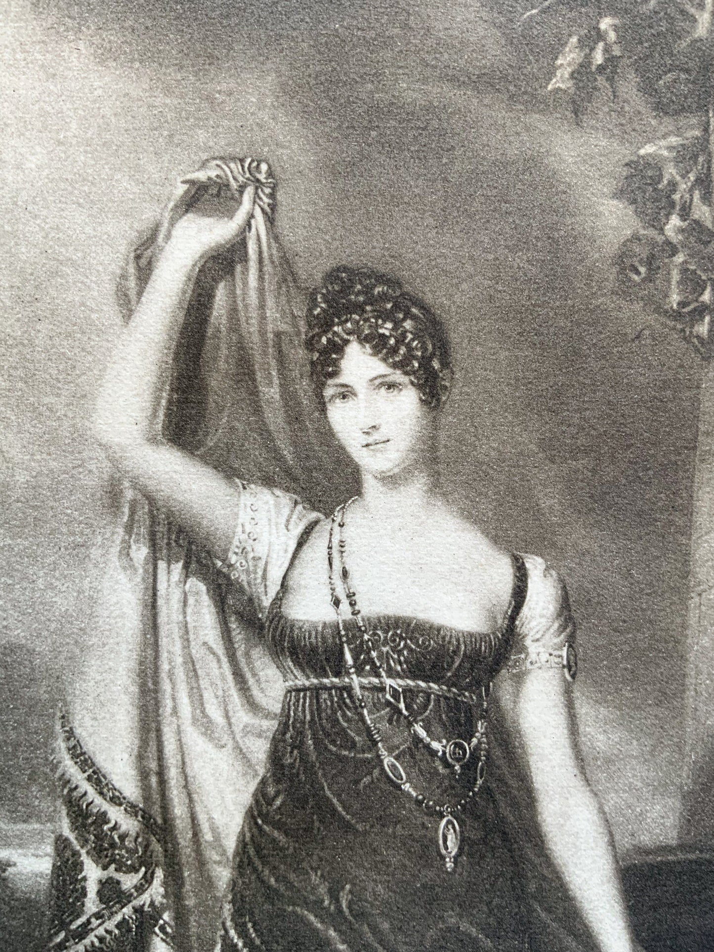 Antique Mezzotint “THE HON. MRS. THOMAS HOPE”