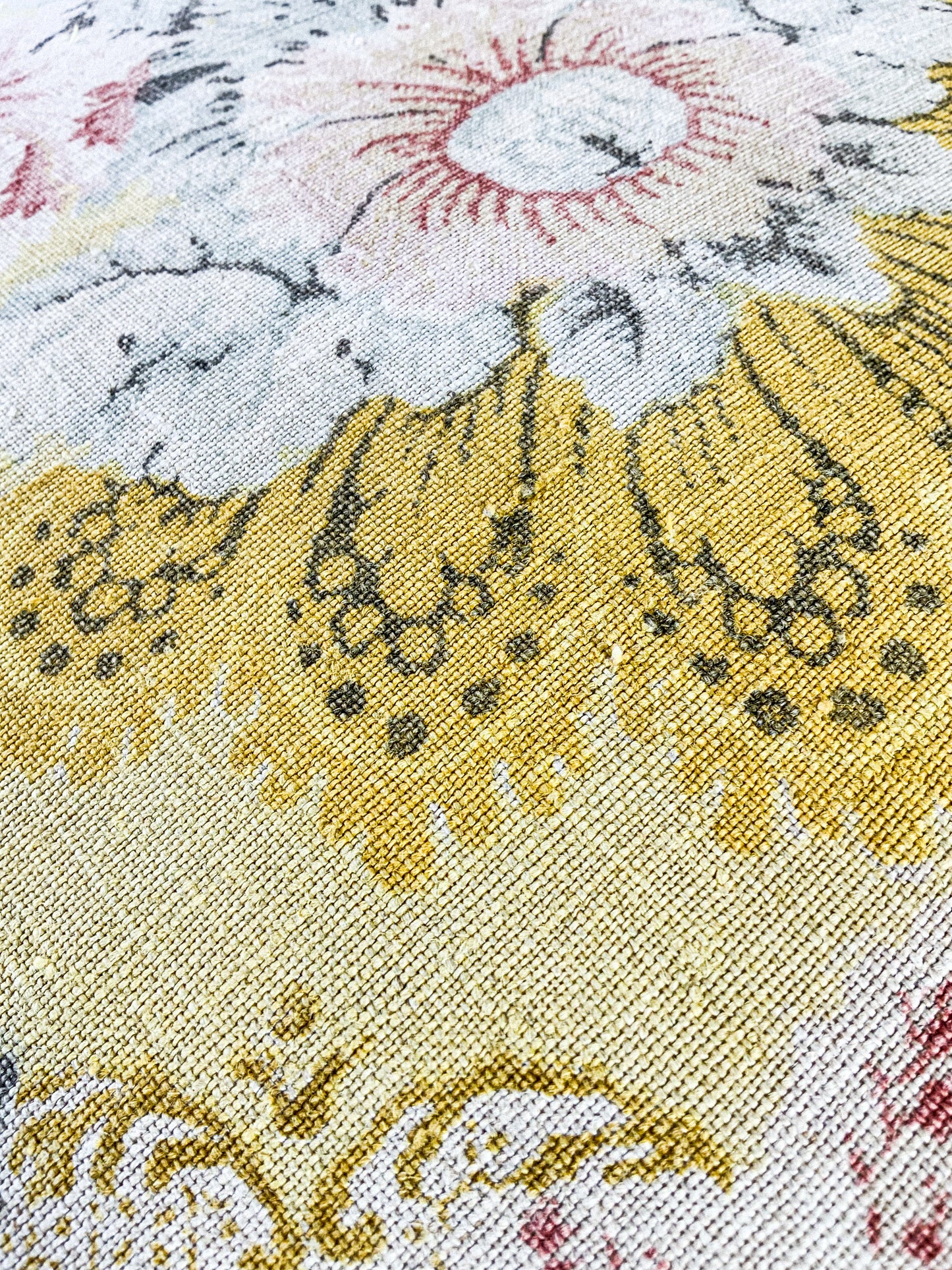 18th Century French Rustic Weave Linen Cushion