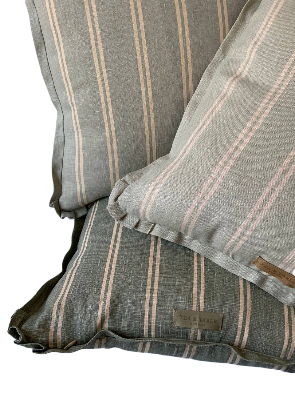 Farmhouse Stripe Cushion in Dove 18" x 18"
