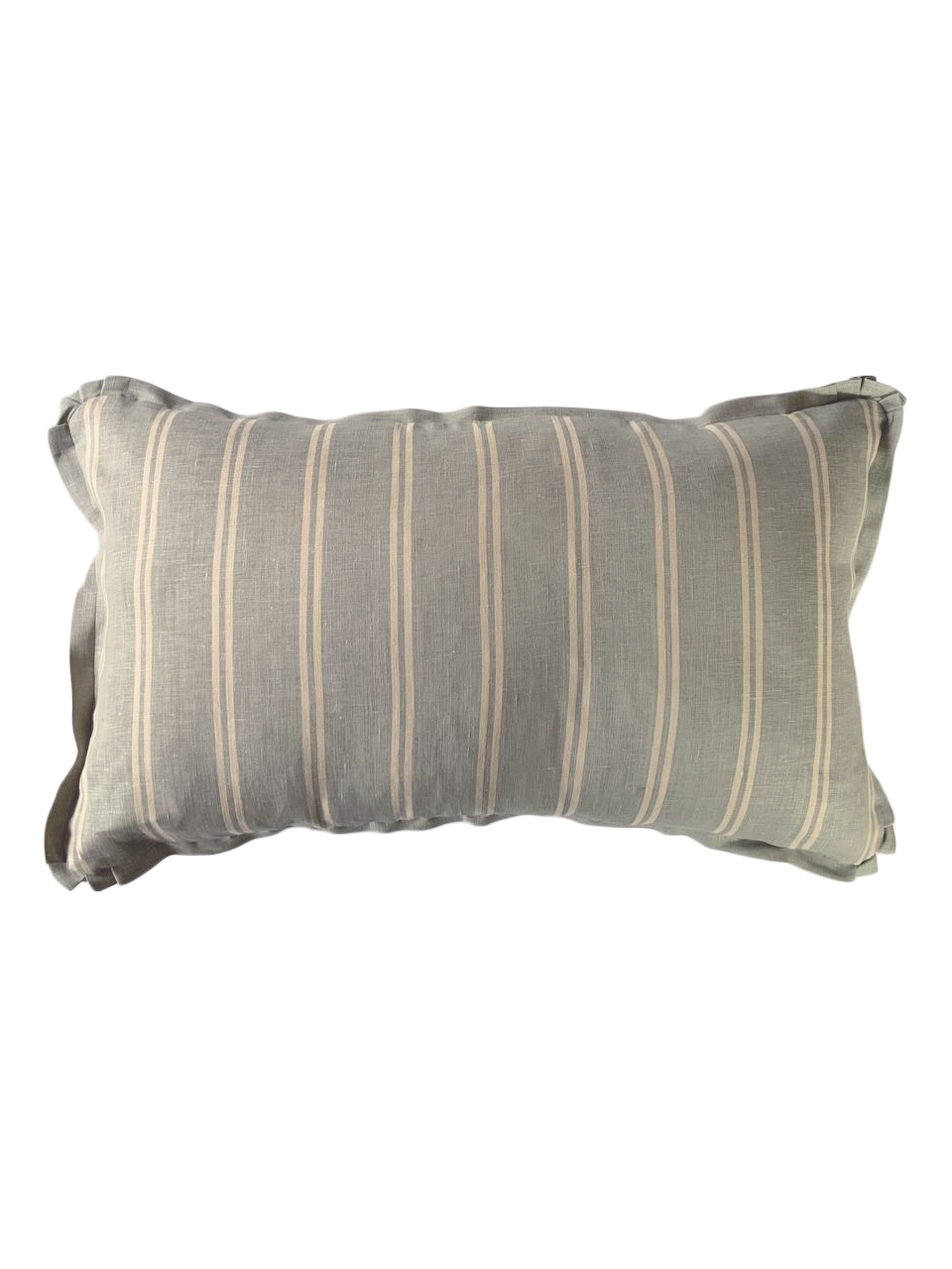 Farmhouse Stripe Cushion in Dove 15" x 25"