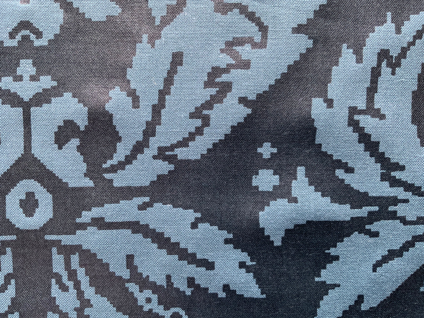 Dark Navy Damask Chintz