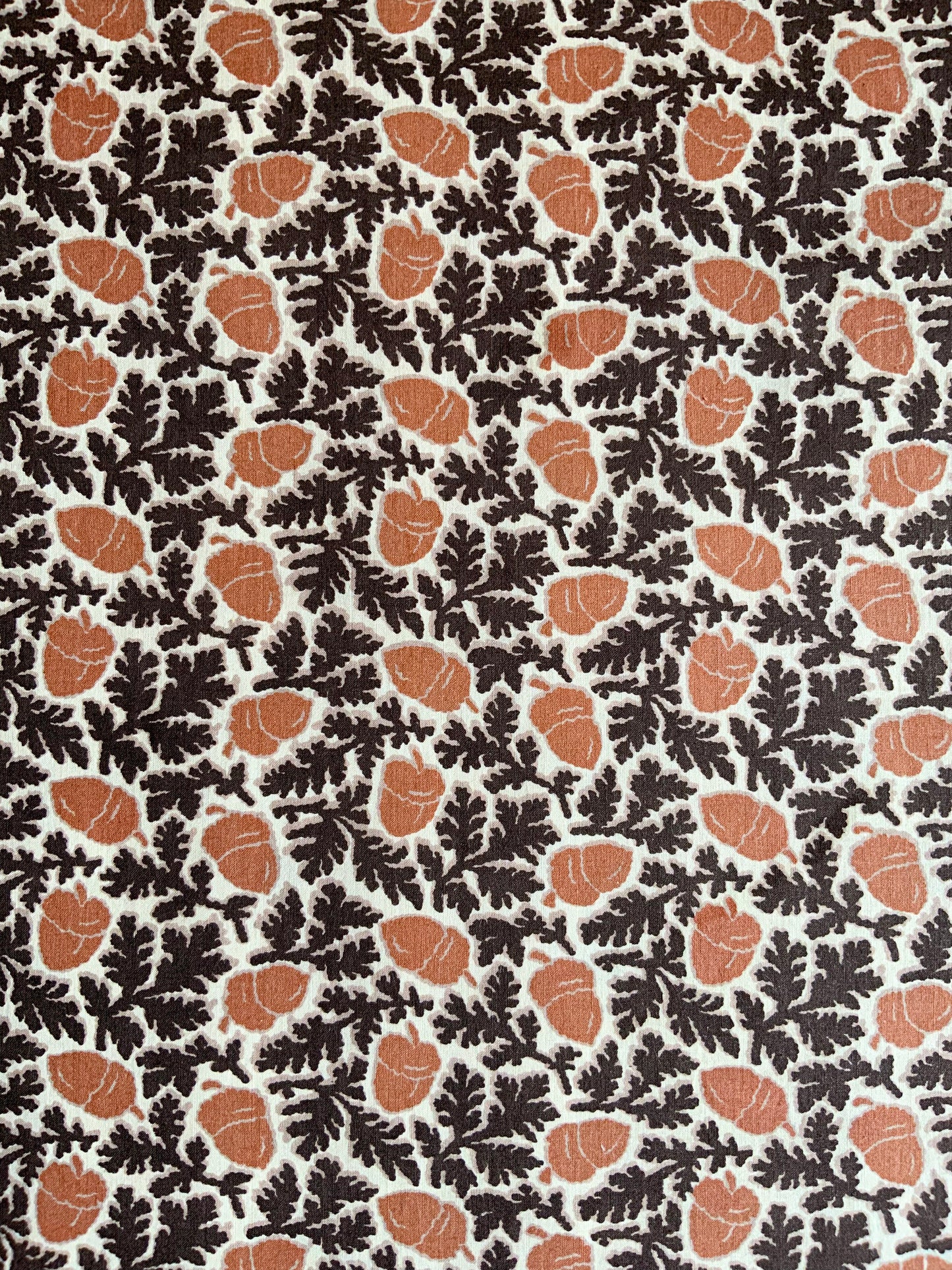 Tasha Tudor’s Original Dress Handprint in Brown/Cinnamon