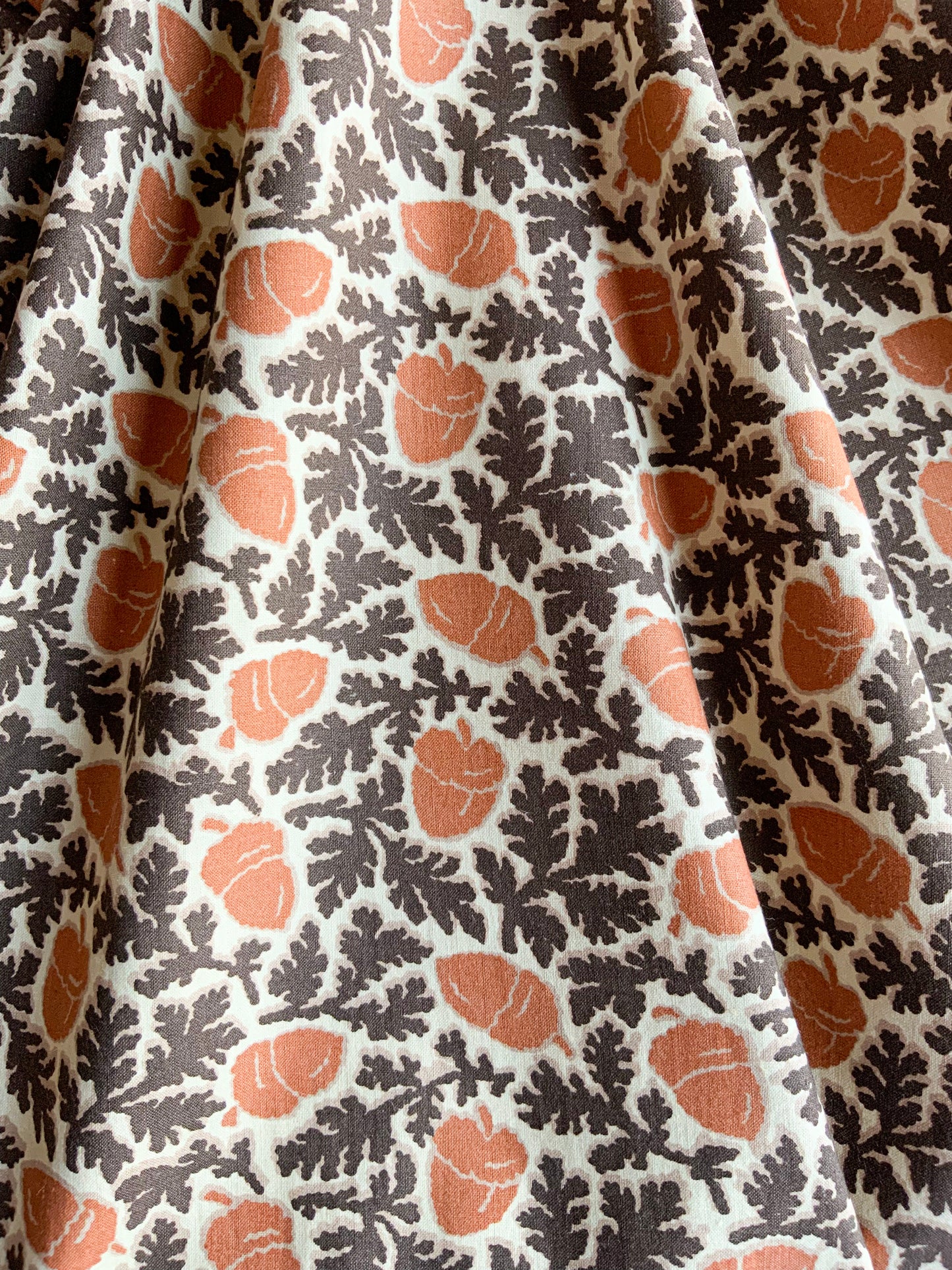 Tasha Tudor’s Original Dress Handprint in Brown/Cinnamon