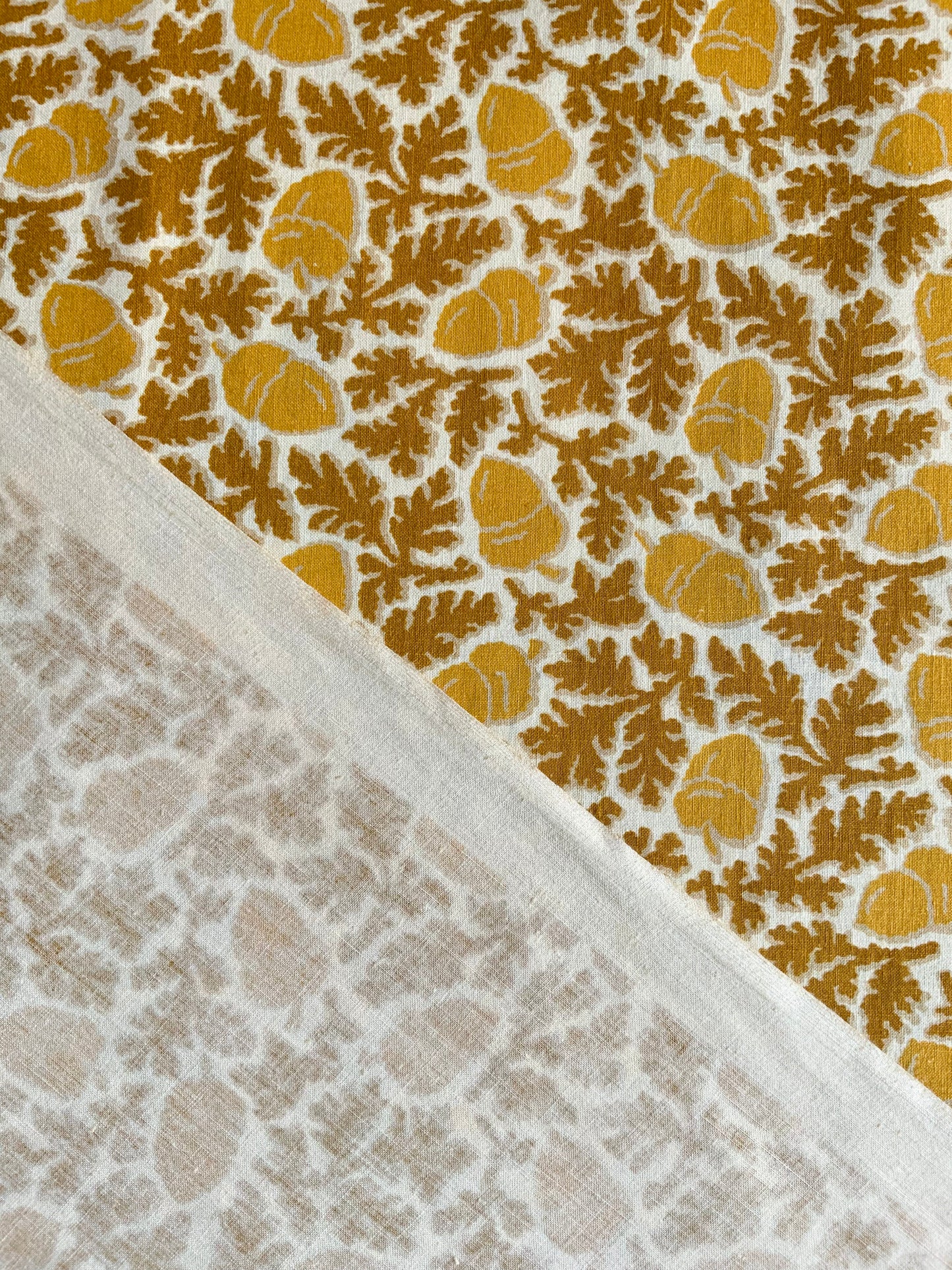 Tasha Tudor’s Original Dress Handprint in Yellow/Ochre