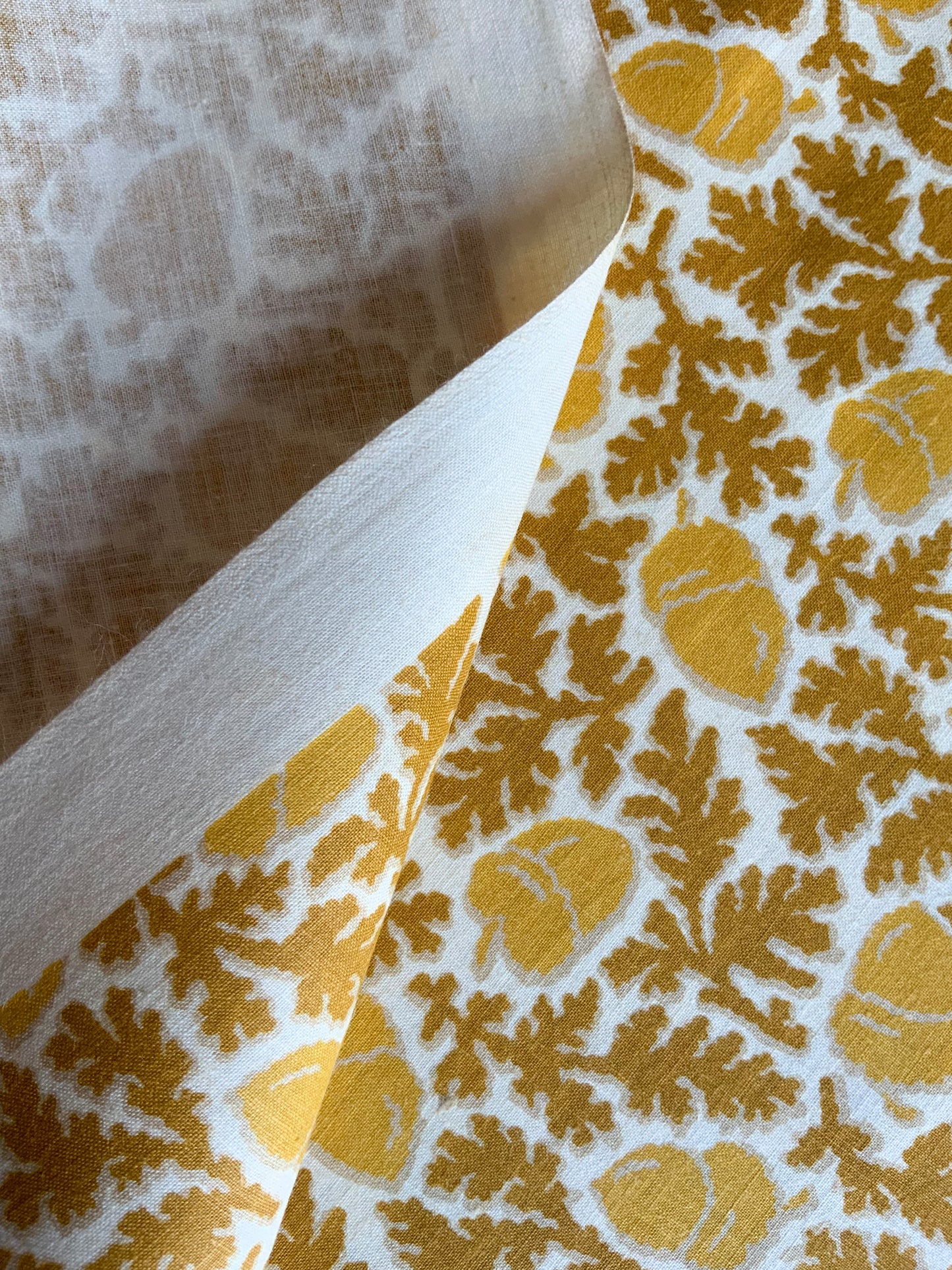 Tasha Tudor’s Original Dress Handprint in Yellow/Ochre