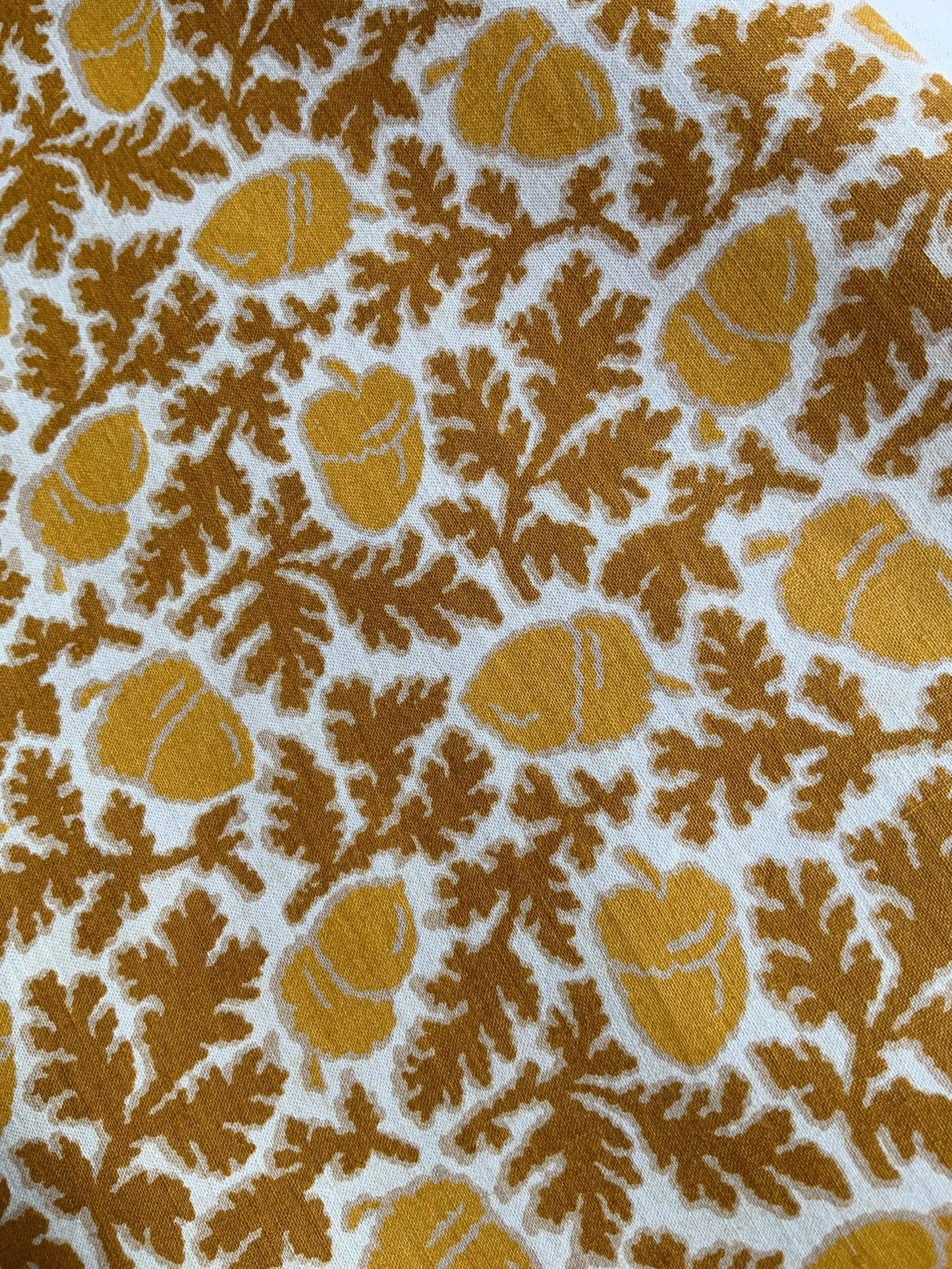 Tasha Tudor’s Original Dress Handprint in Yellow/Ochre