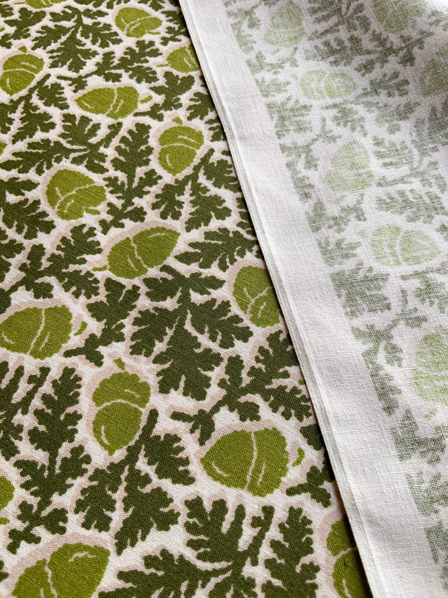 Tasha Tudor’s Original Dress Handprint in Green/Chartreuse