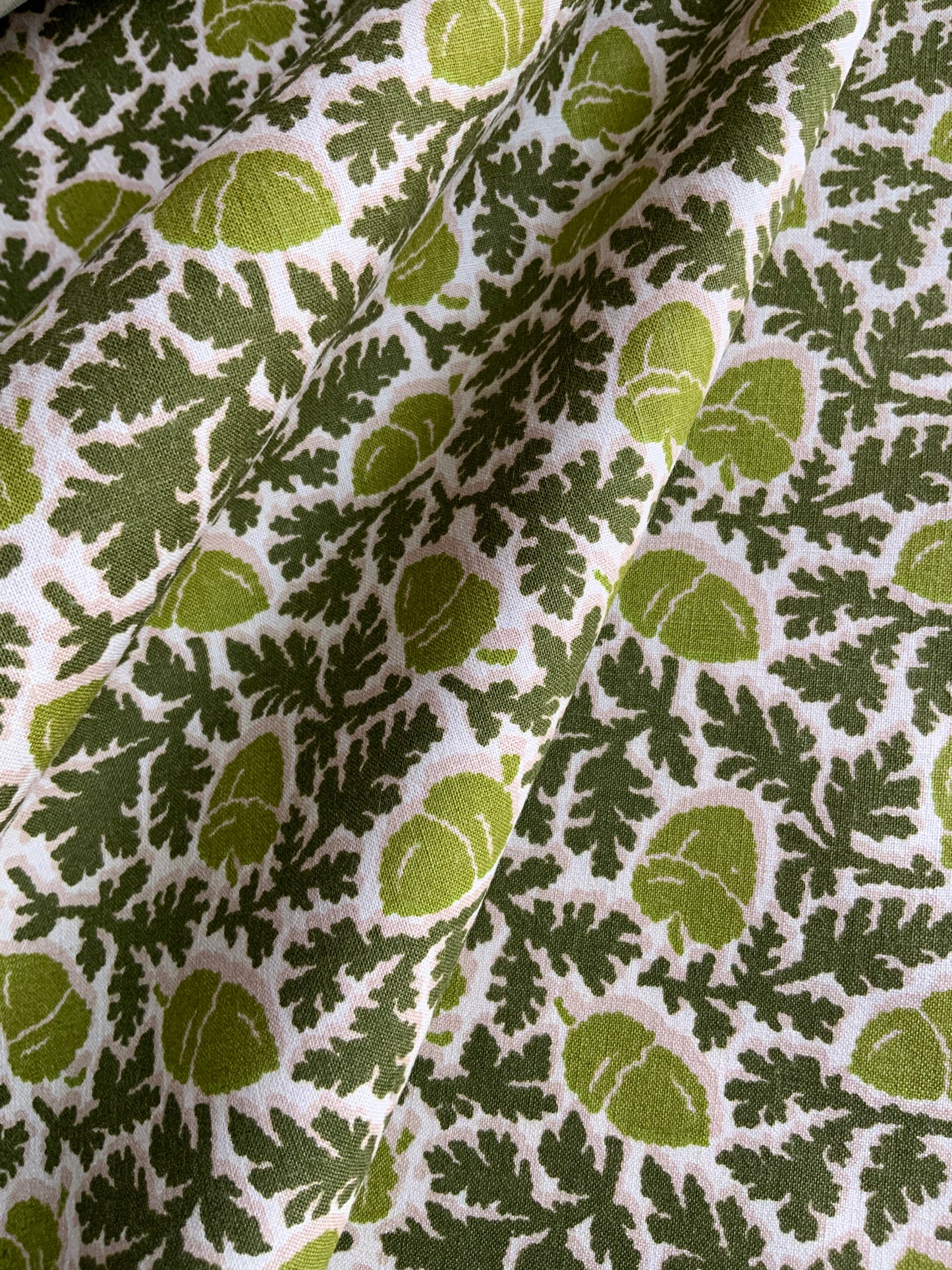 Tasha Tudor’s Original Dress Handprint in Green/Chartreuse