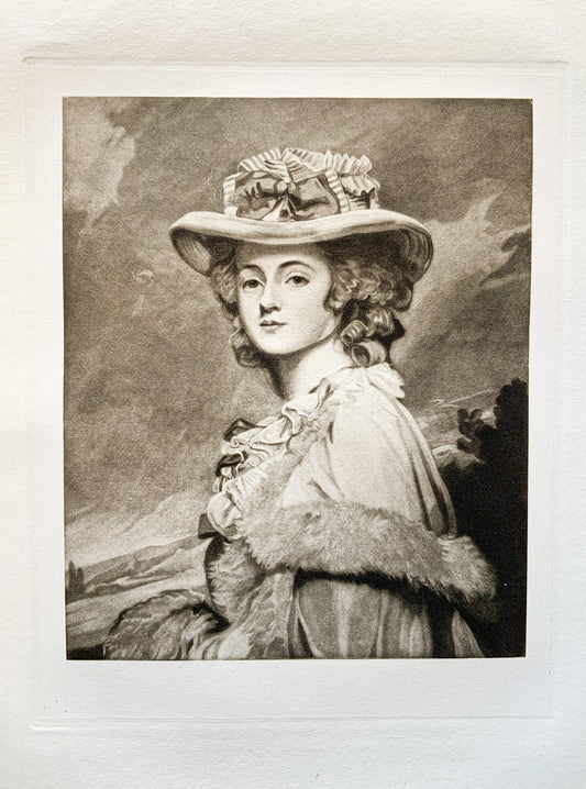 Antique Mezzotint “MRS. DAVENPORT”