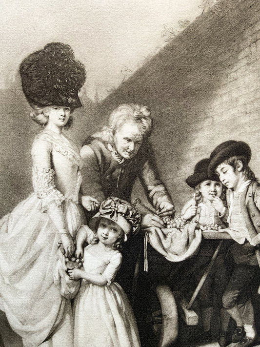 Antique Mezzotint “THE FRUIT BARROW”