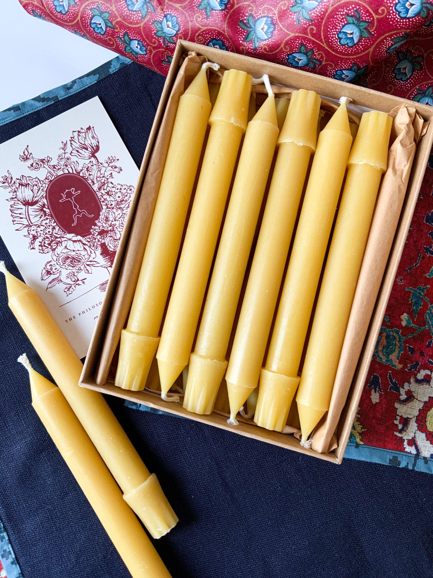 Traditional 100% Beeswax Candles Set of 12