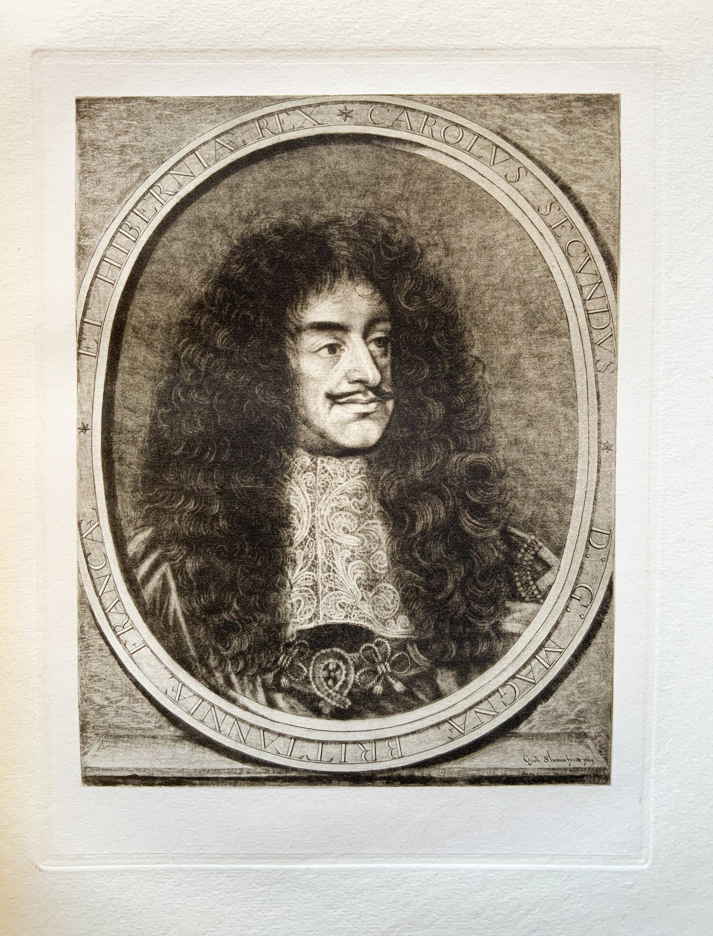 Antique Mezzotint  “CHARLES II, KING OF ENGLAND”