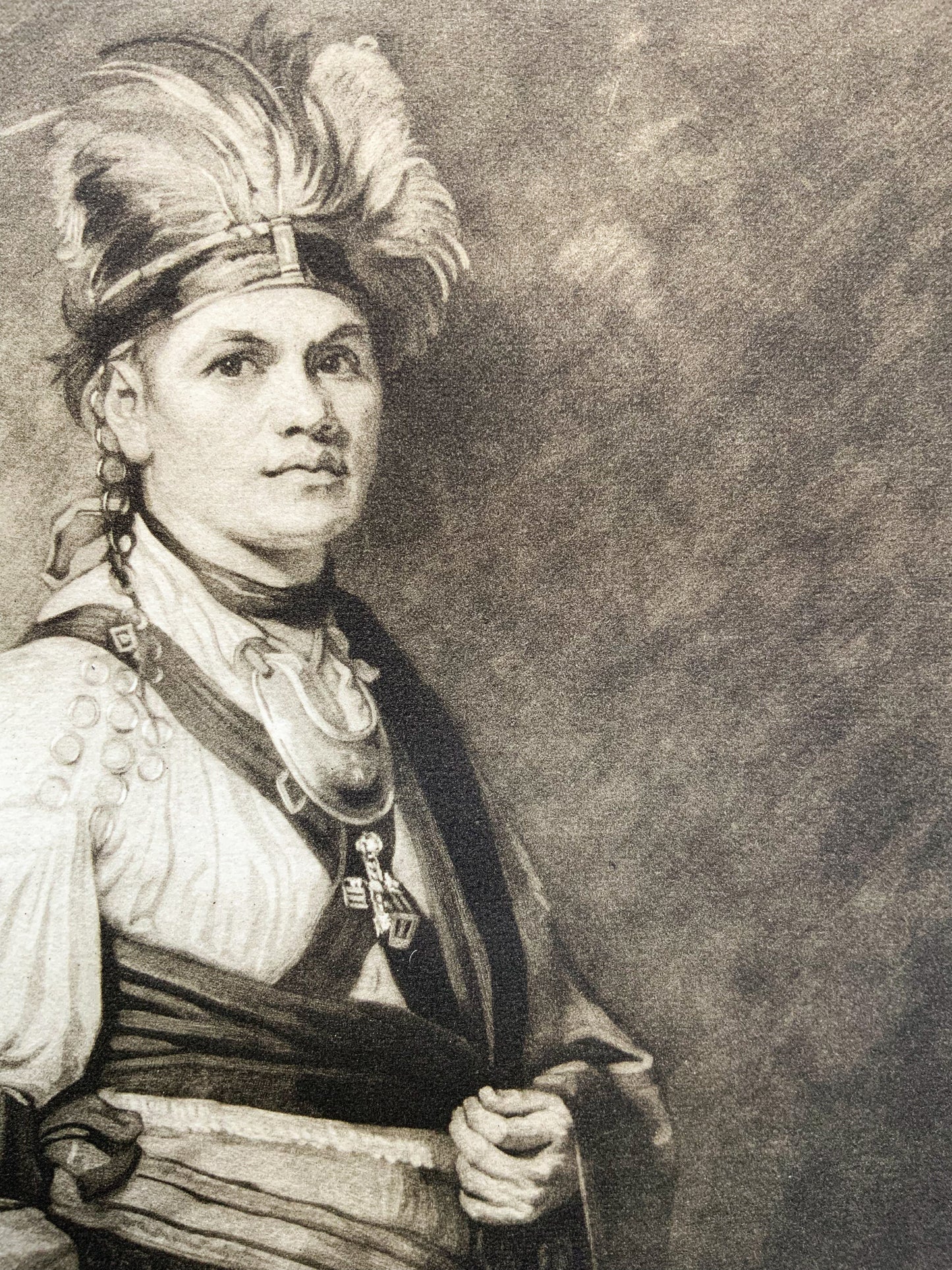 Antique Mezzotint “TAYADANEEGA”