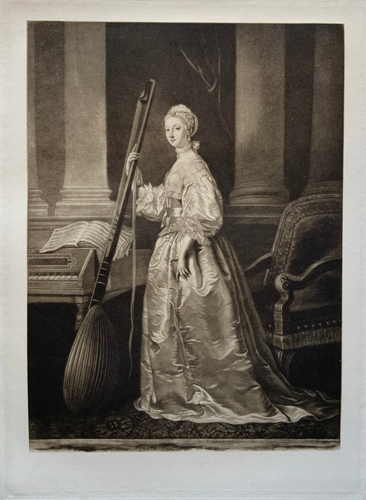 Antique Mezzotint Print “Mary, Lady Coke”