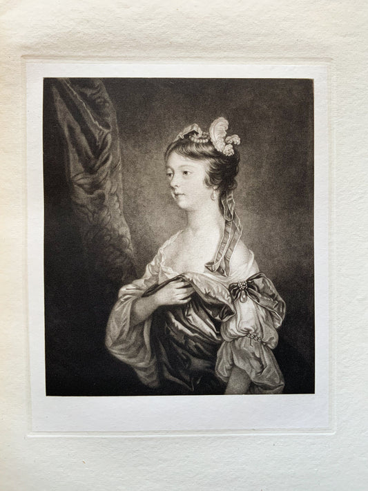 Antique Mezzotint  “LADY CHARLOTTE FITZWILLIAM”