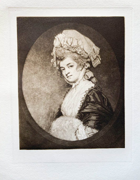 Antique Mezzotint “MRS.ROBINSON”