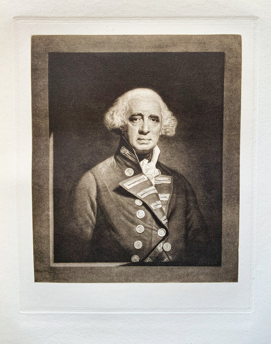 Antique Mezzotint “RICHARD, EARL HOWE”