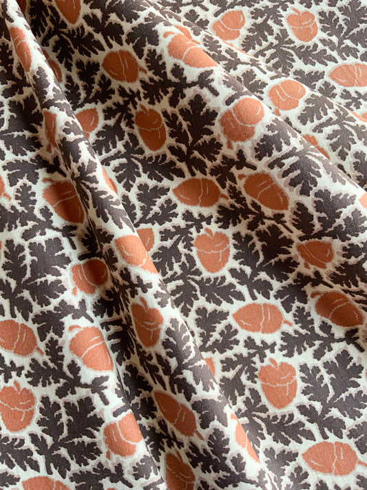 Tasha Tudor’s Original Dress Handprint in Brown/Cinnamon