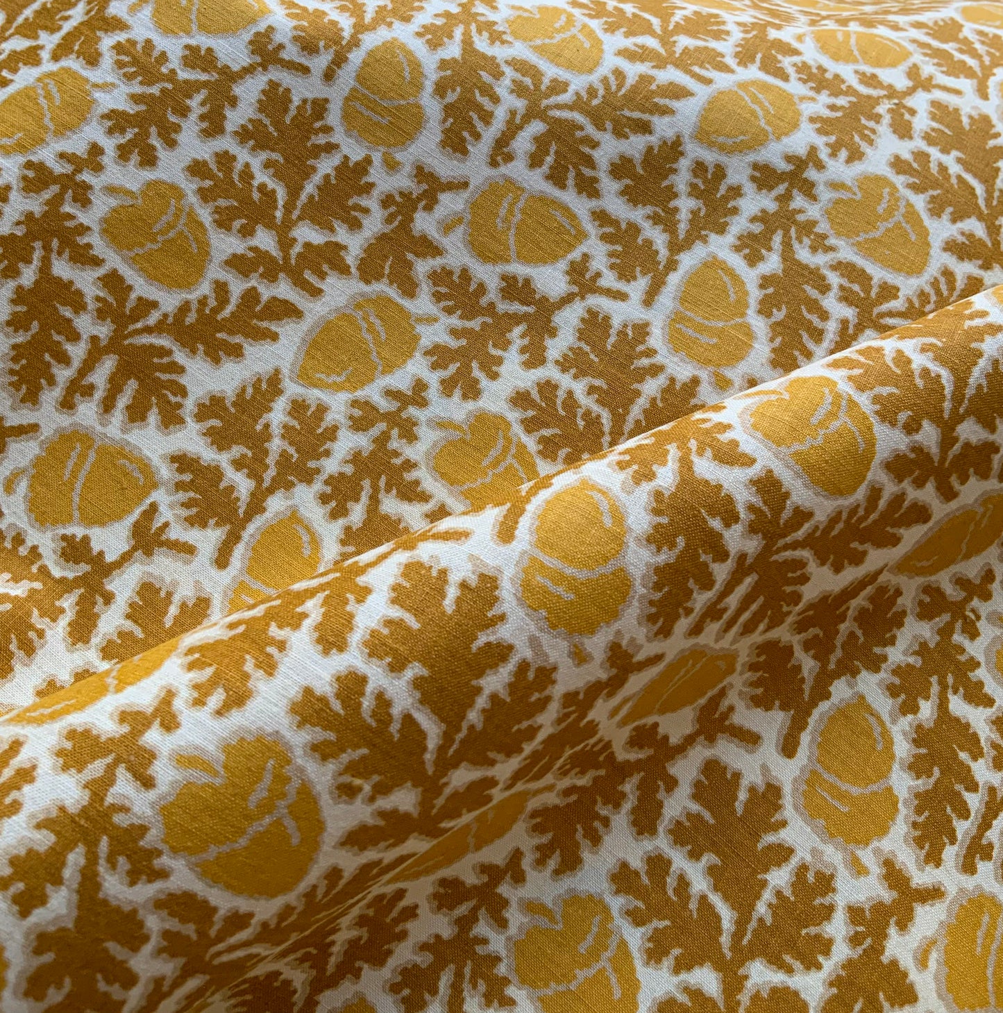 Tasha Tudor’s Original Dress Handprint in Yellow/Ochre