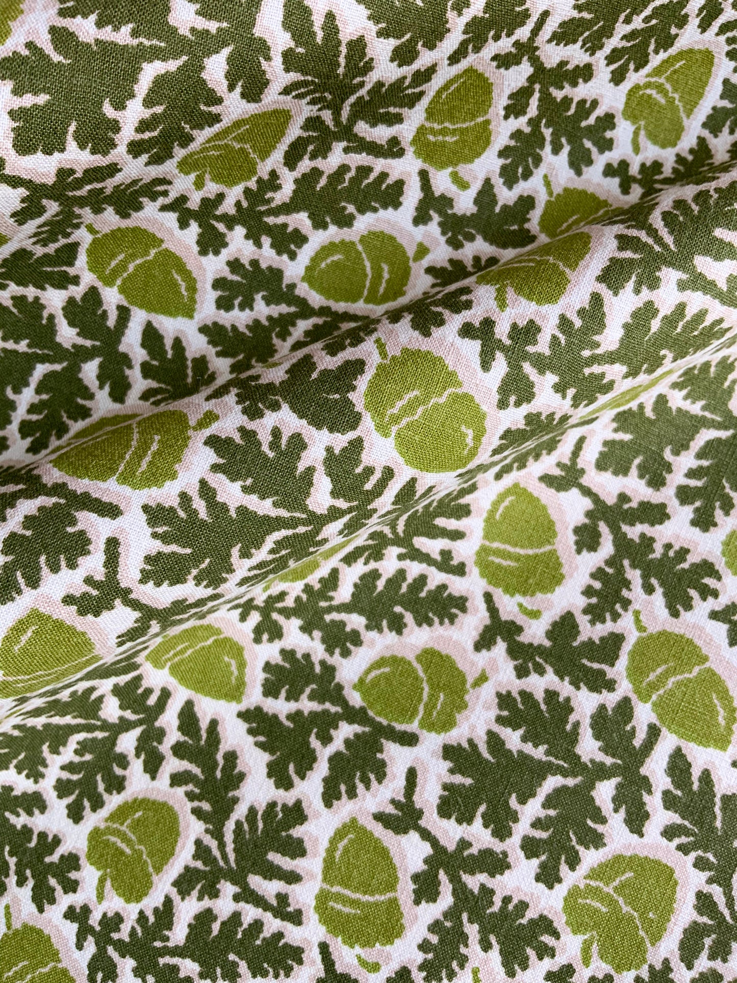 Tasha Tudor’s Original Dress Handprint in Green/Chartreuse