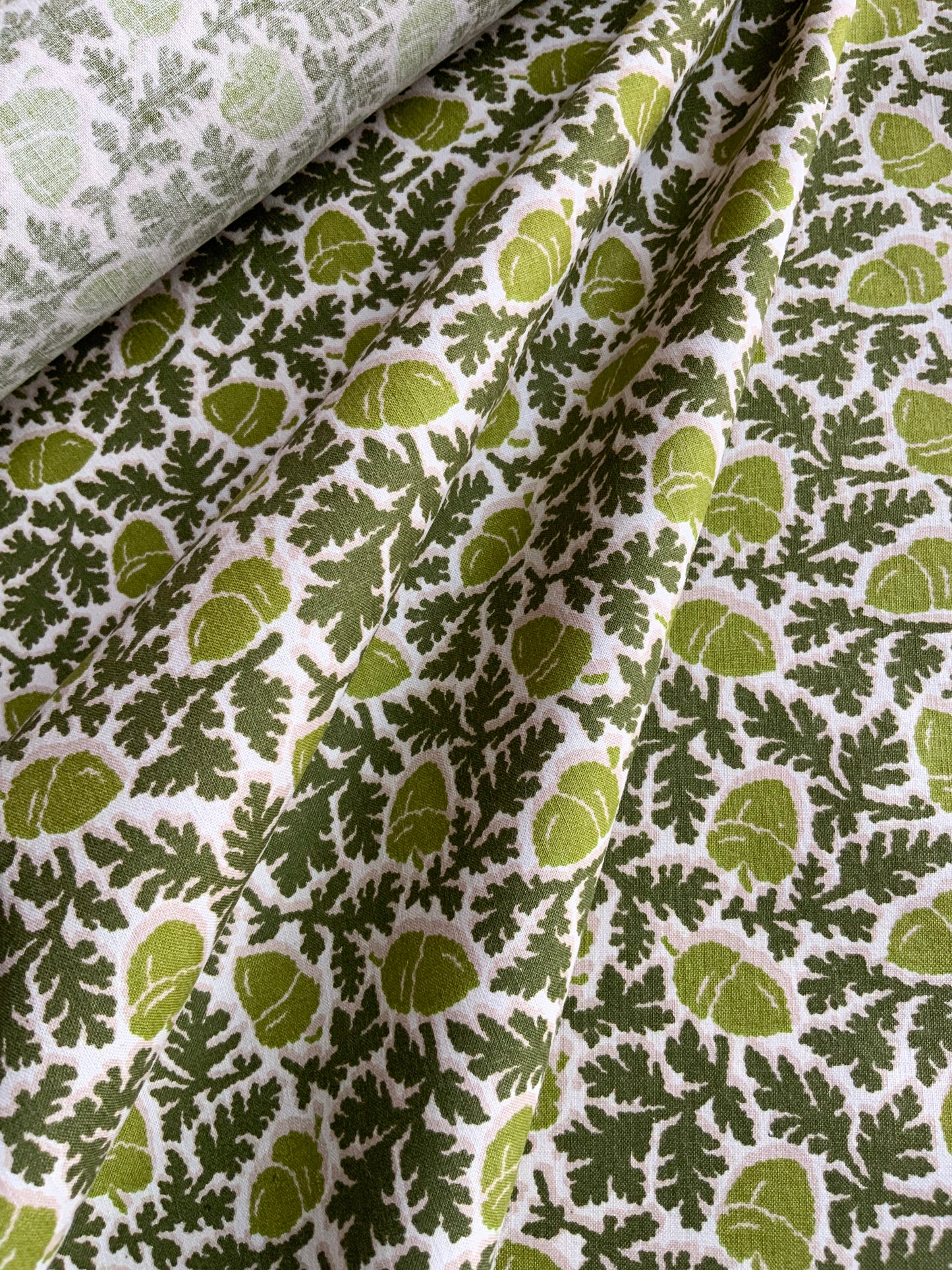 Tasha Tudor’s Original Dress Handprint in Green/Chartreuse