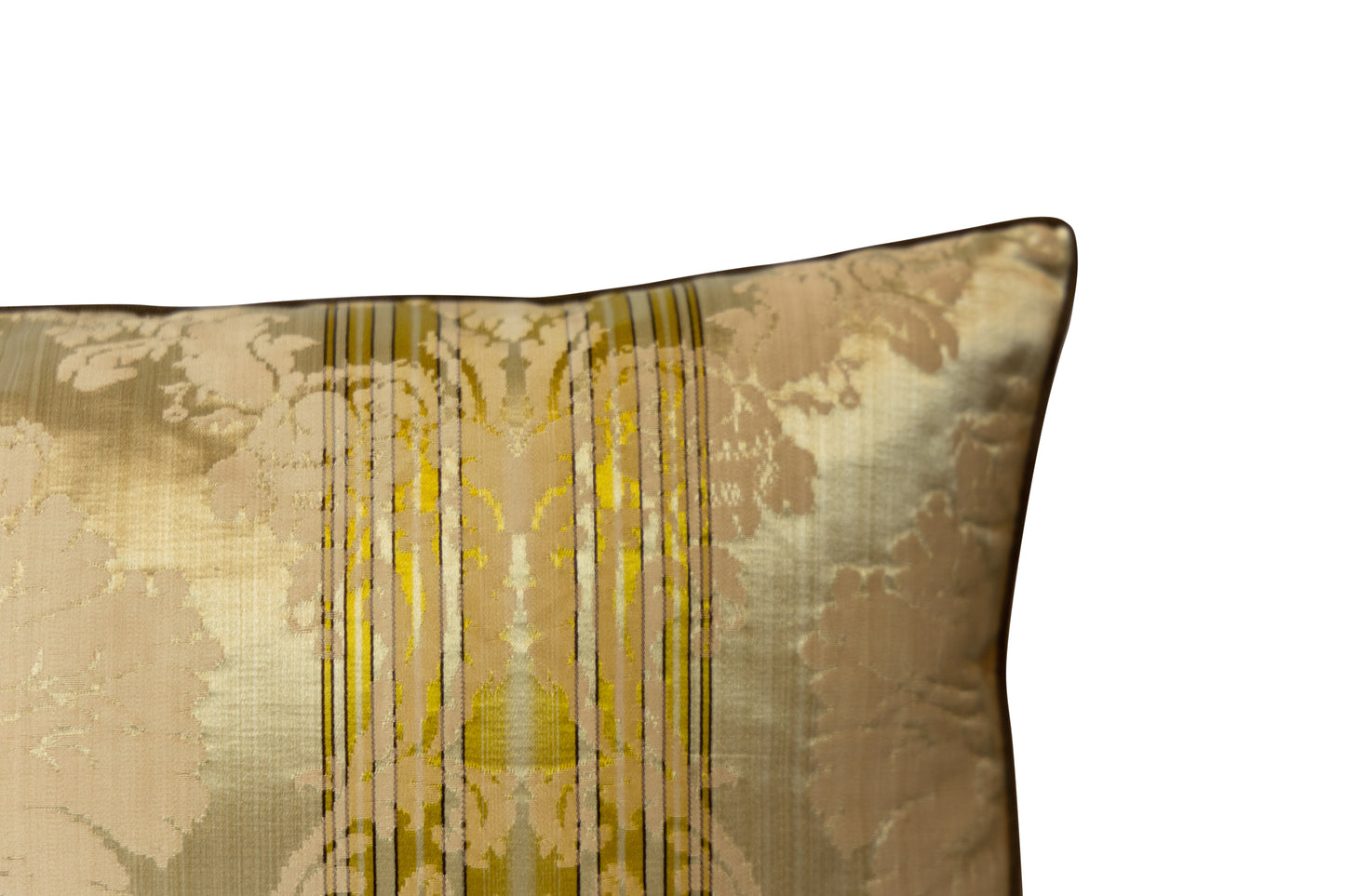 Lumbar Cushion in Vintage Silk Damask